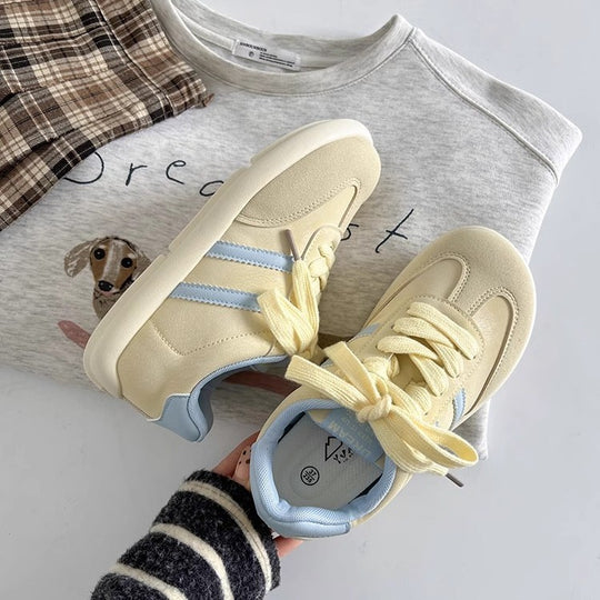Damen Sportliche Sneakers mit atmungsaktiver Netzstruktur und bequemer Dämpfung EB