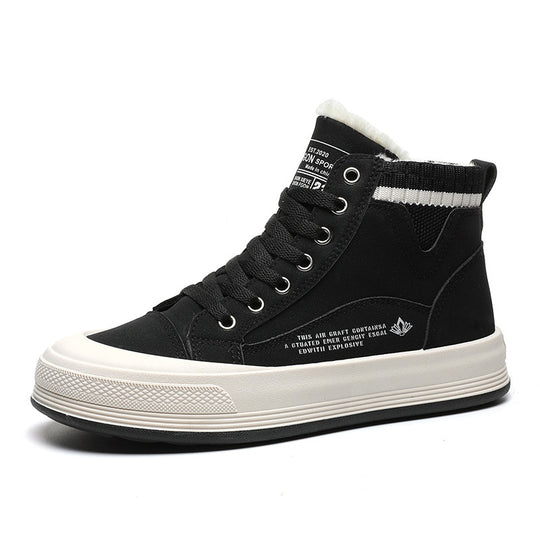 Damen gefütterte High-Top Sneakers mit strapazierfähigem Obermaterial und rutschfester Sohle EB