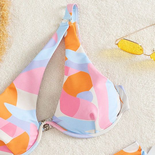 Damen Einseitiger Bikini mit raffiniertem Schnitt EB