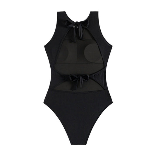 Damen Eleganter Sportbadeanzug mit hohem Kragen EB