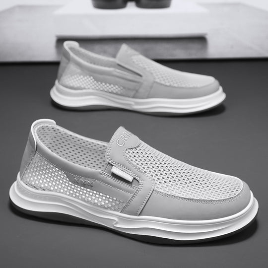 Damen Modische Slip-On Sneakers mit atmungsaktiver Oberflächenstruktur EB