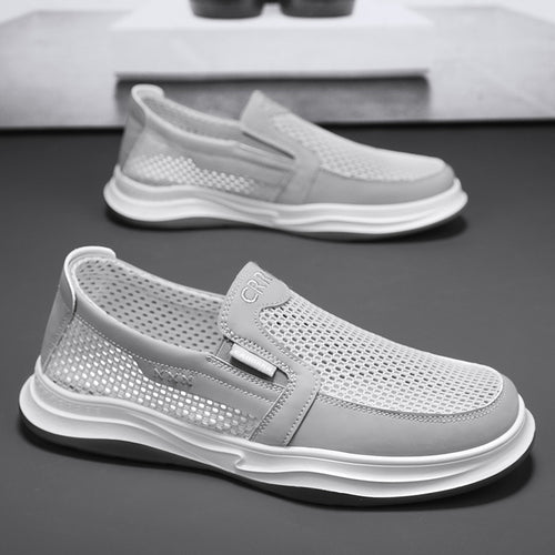 Damen Modische Slip-On Sneakers mit atmungsaktiver Oberflächenstruktur EB