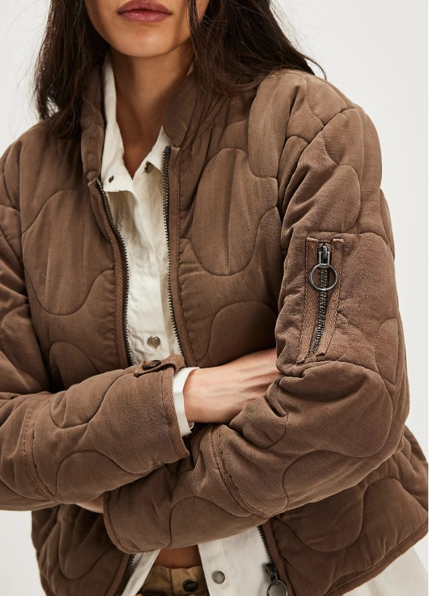 Damen gesteppte Bomberjacke EB