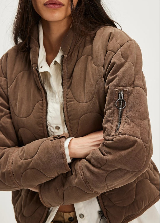Damen gesteppte Bomberjacke EB