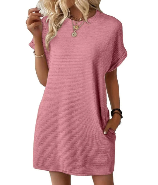 Damen Casual-Kleid mit lässigem Schnitt und praktischen Taschen EB