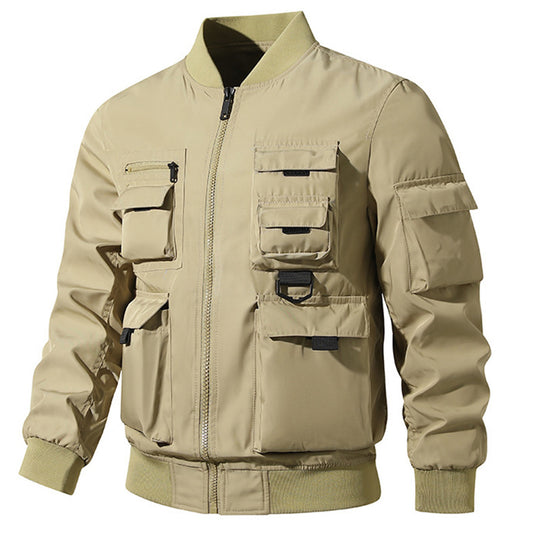 Herren nan urban-militärische Bomberjacke mit modularen Mehrzwecktaschen und D‑Ring-Details EB