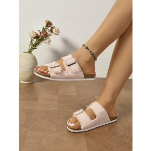 Damen komfortable Zehentrenner-Sandalen mit verstellbaren Riemen EB