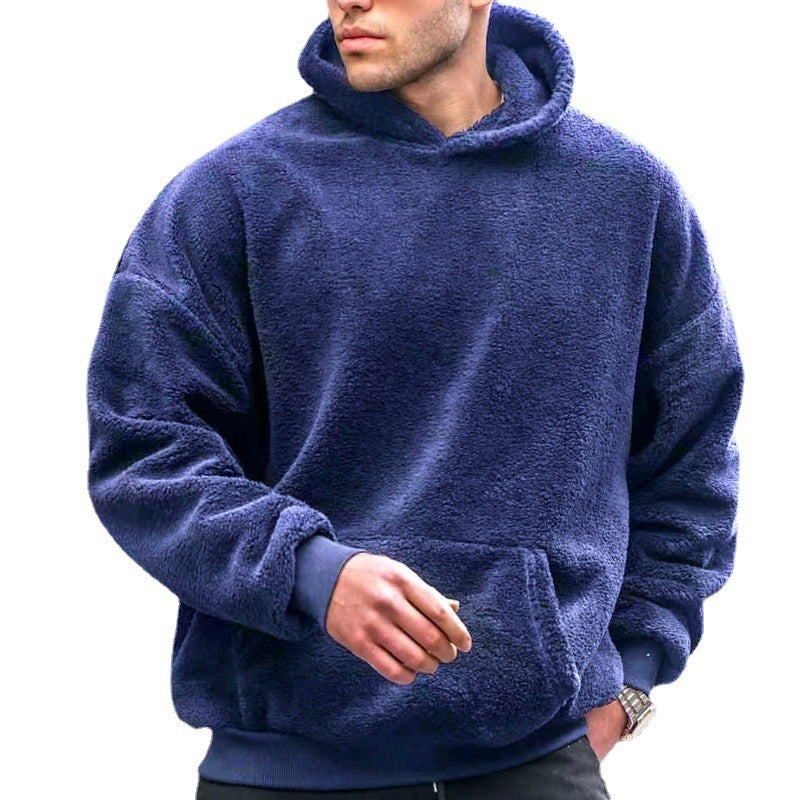 Herren Bequemer Fleece-Hoodie mit Kängurutasche EB