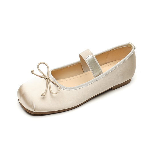 Damen Ballerinas mit verstellbarem Riemen und elegantem Schleifendesign EB