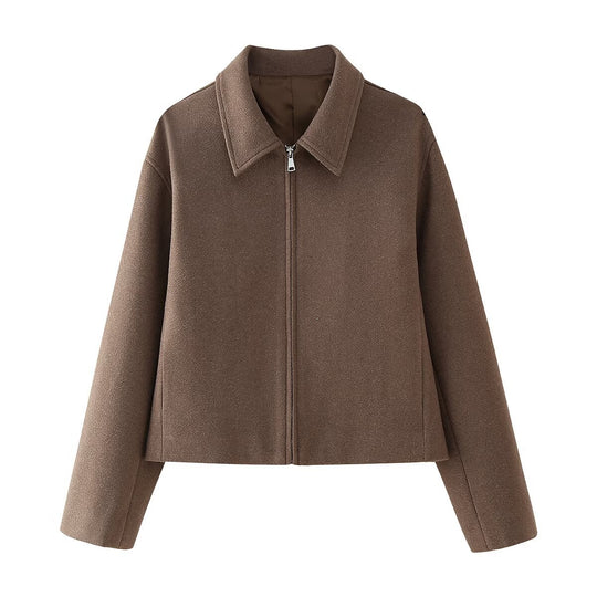 Damen modische Übergangsjacke aus hochwertigem Material mit elegantem Schnitt EB