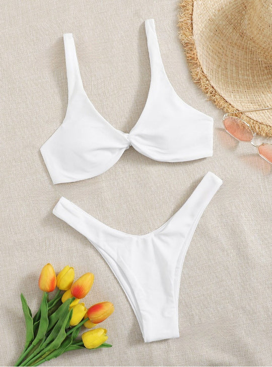 Damen Bikini-Set mit stilvoller Knotendetails EB