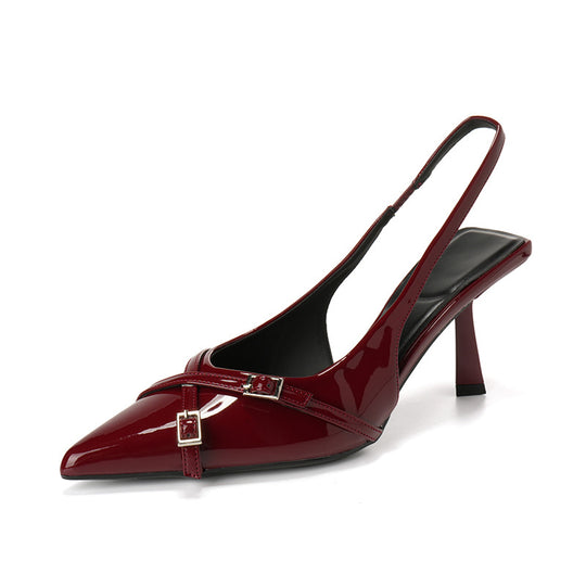 Damen Slingback-Pumps mit modischem Riemchen und eleganter Spitzform EB