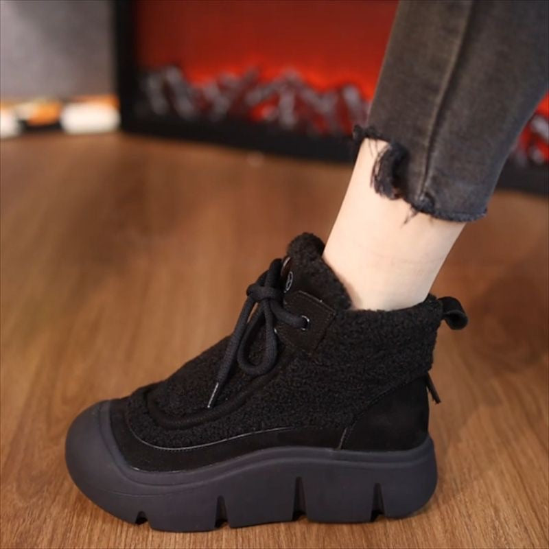 Damen Winterliche Sneakers mit kuscheligem Innenfutter und robuster Laufsohle EB