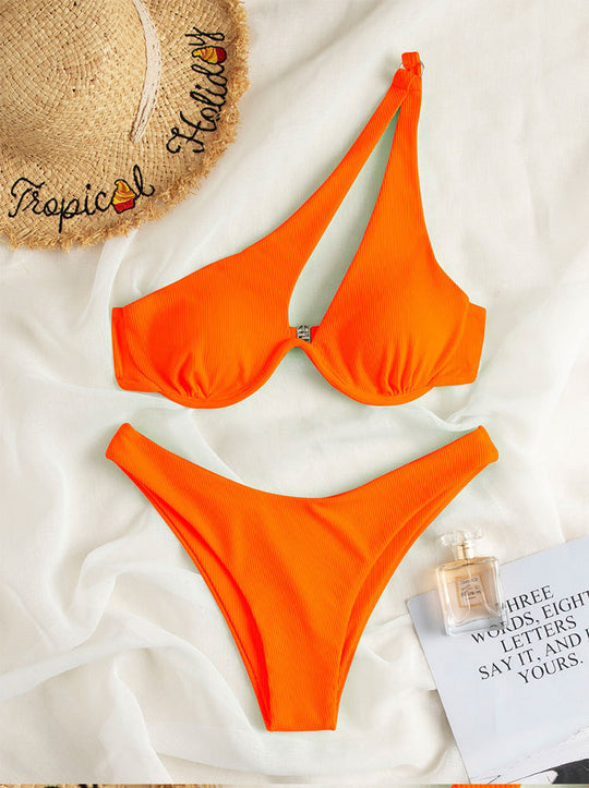 Damen Dreiecks-Bikini mit asymmetrischem Design EB