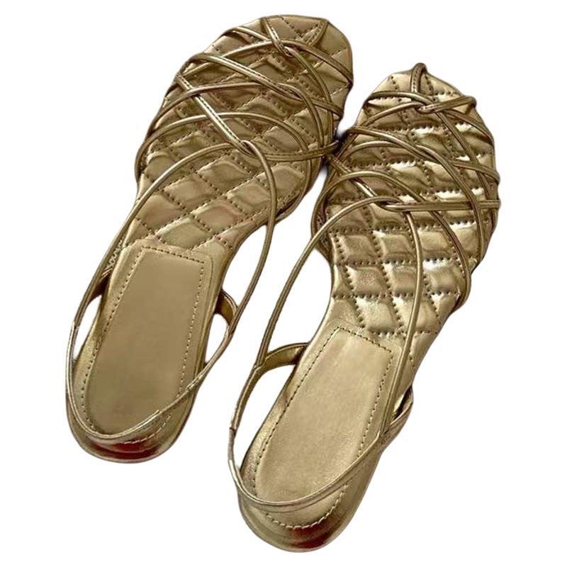 Damen Elegante Riemensandalen mit feinen Halteriemen EB