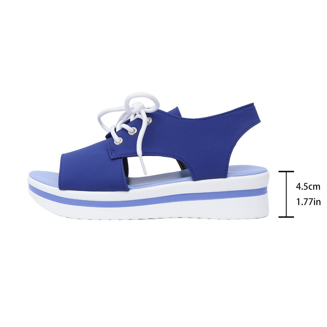 Damen Sportliche Sneaker-Sandalen mit offenem Zehenbereich und modischem Obermaterial EB