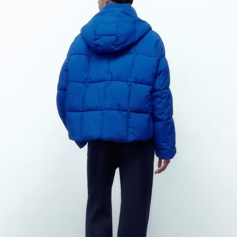 Damen Steppjacke mit hochgeschlossenem Kragen und kontrastierendem Bindegürtel EB