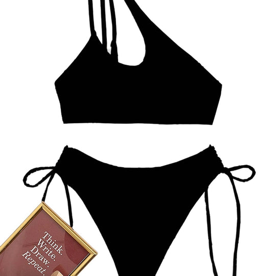 Damen Einseitiger Bikini mit innovativem Design EB