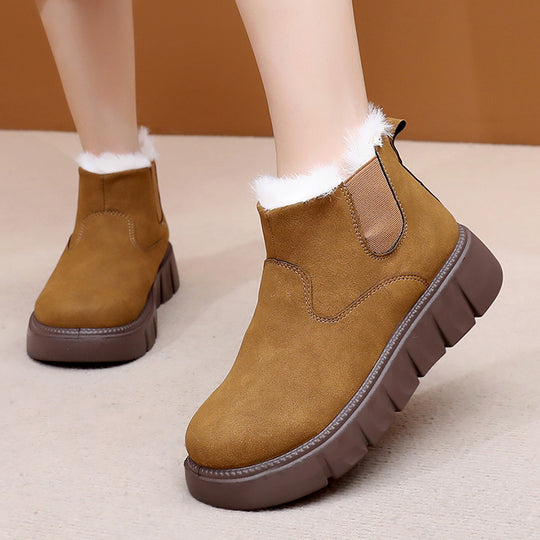 Damen Warme und stilvolle Stiefeletten mit rutschfester Sohle EB