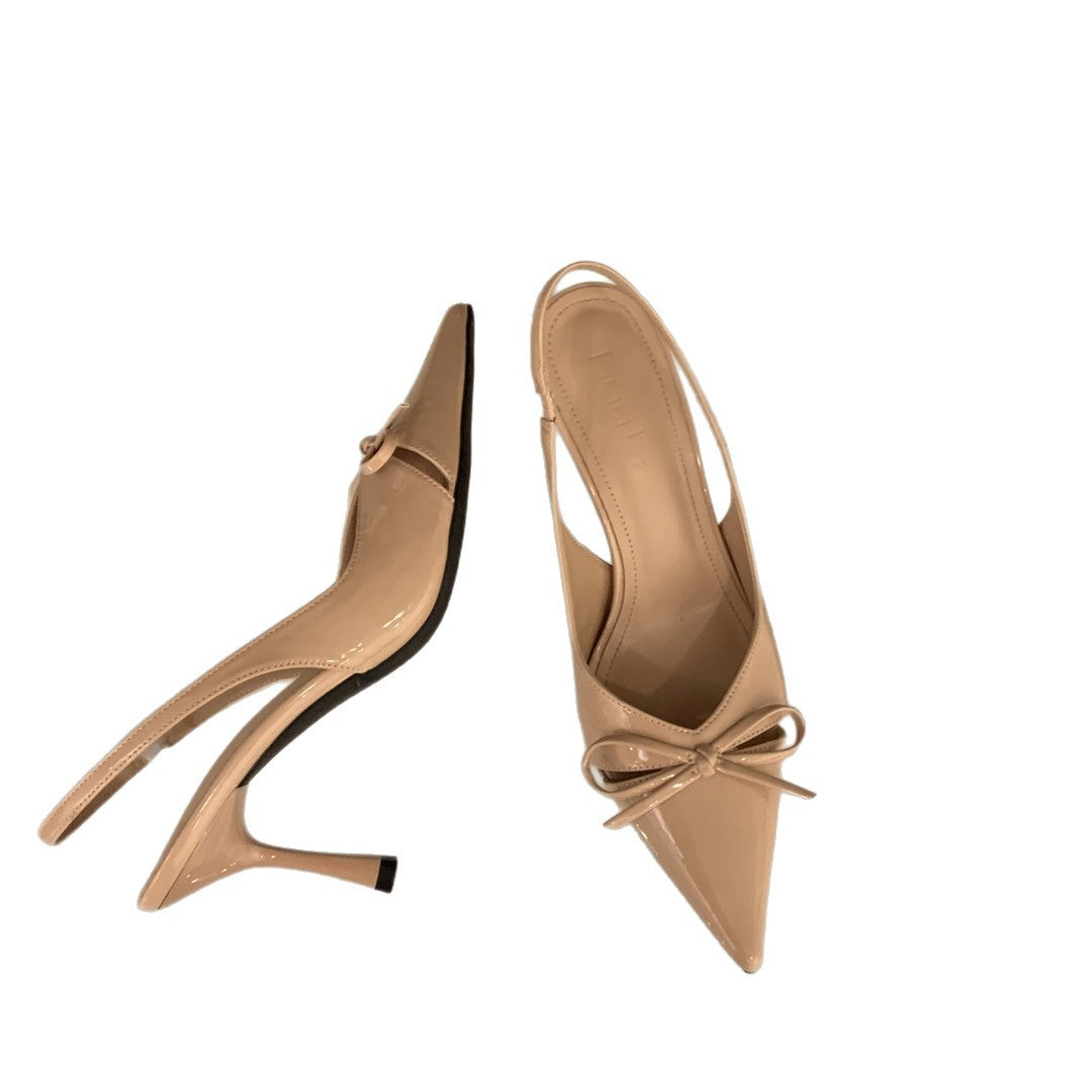 Damen elegante Slingback-Pumps mit Schleifenakzent EB