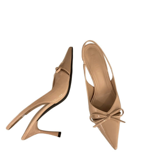 Damen elegante Slingback-Pumps mit Schleifenakzent EB