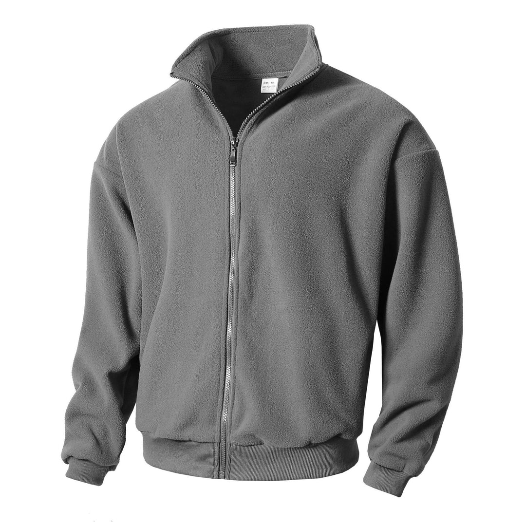 Herren Fleecejacke mit hohem Kragen und durchgehendem Reißverschluss EB