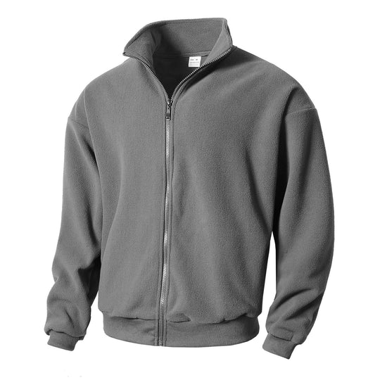 Herren Fleecejacke mit hohem Kragen und durchgehendem Reißverschluss EB