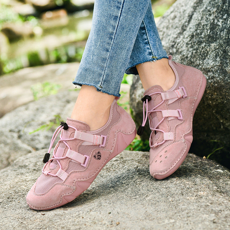 Damen Sportliche Mesh-Sneaker mit Schnellschnürsystem EB
