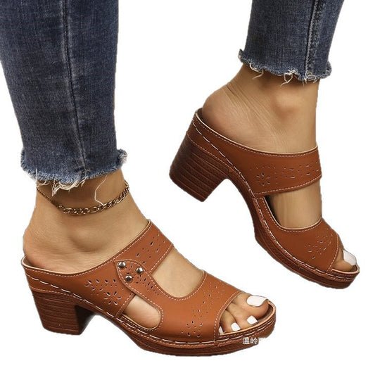 Damen Komfortable und atmungsaktive Sandalen mit offenem Schnitt EB