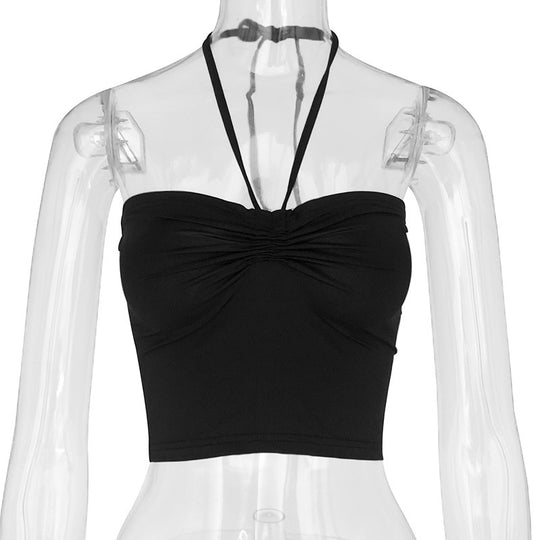 Damen trägerloser Top mit gerafftem Detail EB