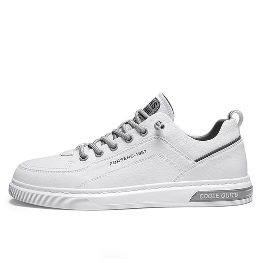 Damen Modische Freizeitsneaker mit atmungsaktiver Leder-Oberfläche und rutschfester Sohle EB