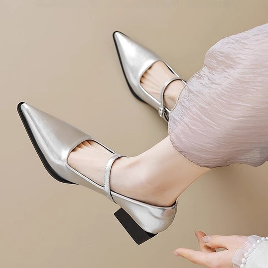 Damen elegante Slingback-Pumps mit schickem Absatz EB