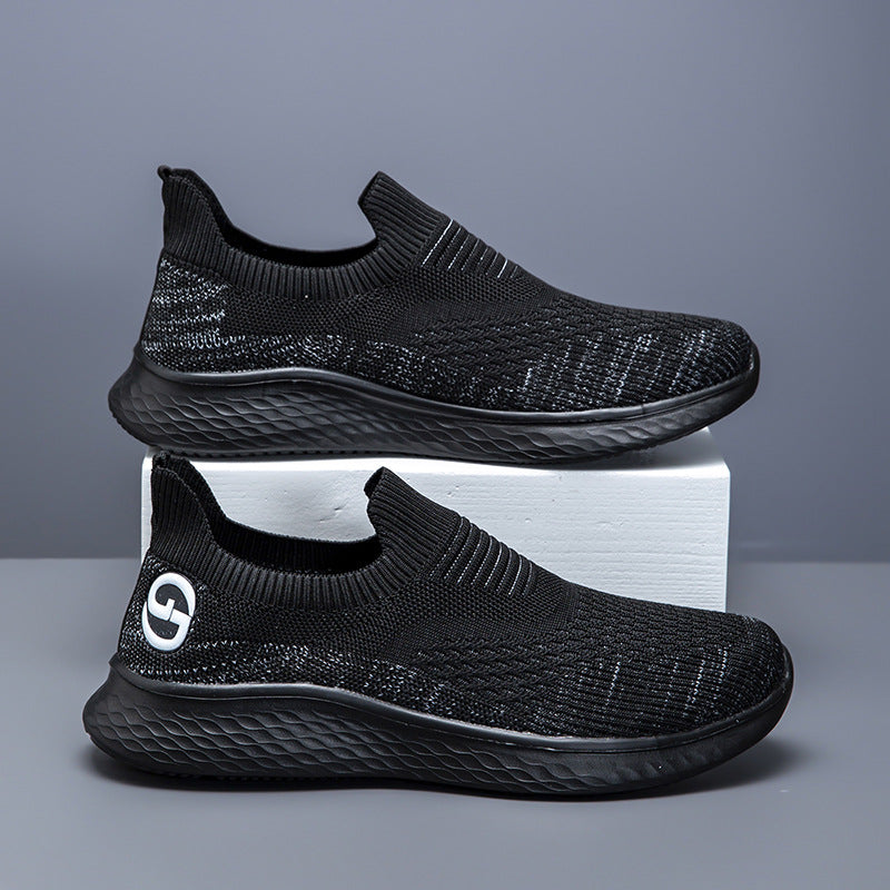 Damen Sportliche Slip-On Sneakers mit atmungsaktivem Obermaterial und rutschfester Sohle EB