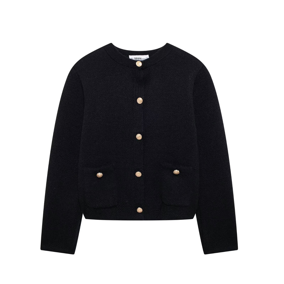 Damen Strickjacke mit eleganten Knopfdetails und praktischen Taschen EB