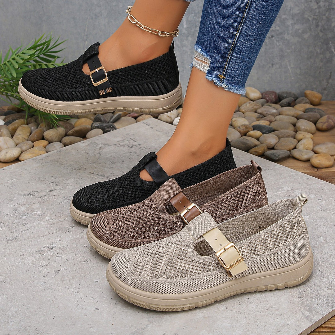 Damen atmungsaktive Schnürschuhe mit sportlichem Design und komfortablem Fußbett EB