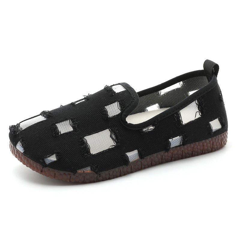 Damen Slip-On Hausschuhe mit atmungsaktiver Obermaterialstruktur und flexibler Sohle EB