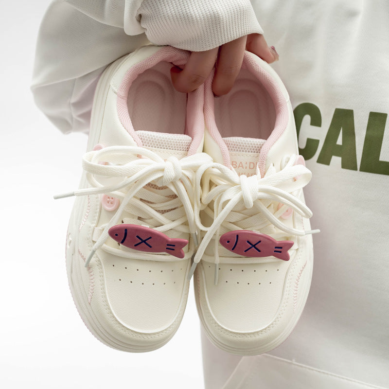 Damen Sneakers mit einzigartigem Fisch-Design und gepolstertem Komfort EB