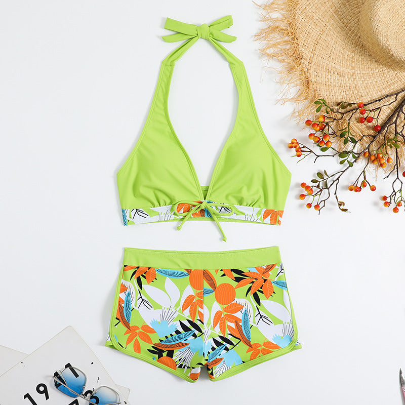 Damen Sportliches Bikini-Set mit verdecktem Bauch EB
