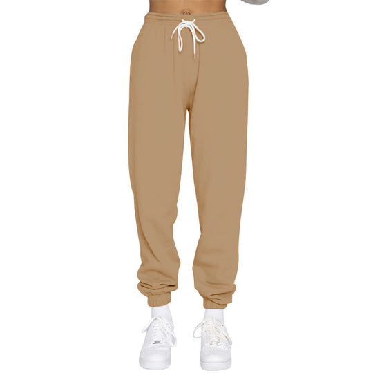 Damen nan taillierte Jogginghose mit hohem Bund Kordelzug und elastischen Knöchelbündchen EB