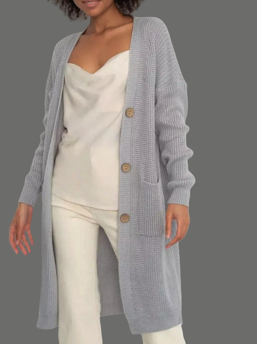 Damen Strickjacke mit hochwertigen Knöpfen EB