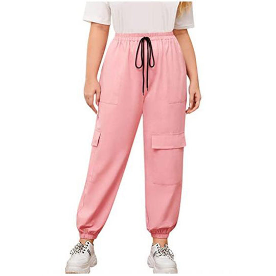 Damen Cargo-Hose mit elastischem Bund und modernen Taschen EB