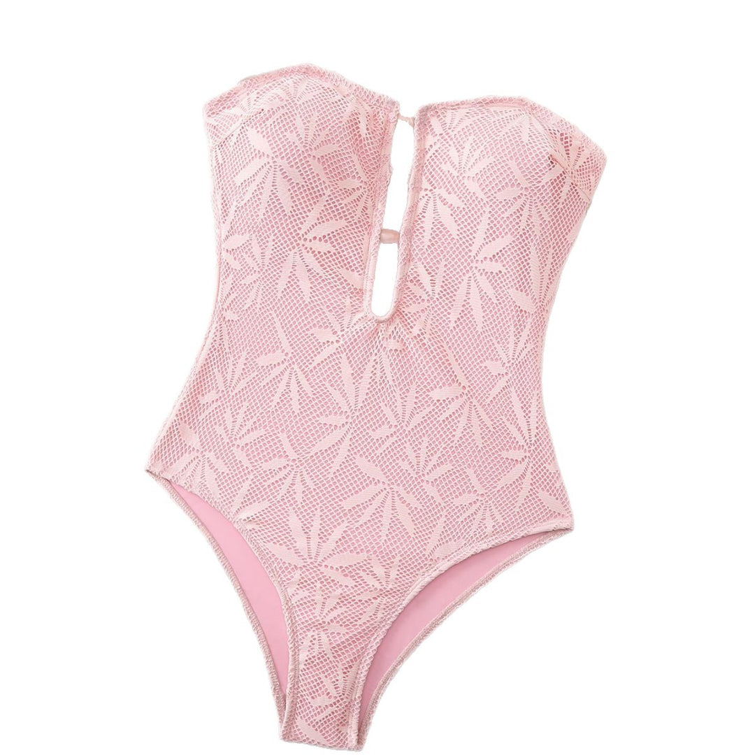 Damen Eleganter Design-Badeanzug mit besonderem Schnitt EB