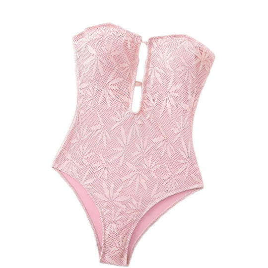 Damen Eleganter Design-Badeanzug mit besonderem Schnitt EB
