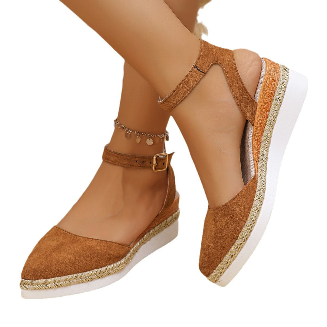 Damen Wedge-Sandalen mit elegantem Riemendesign EB
