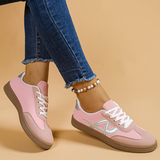 Damen Sportliche Sneakers mit atmungsaktiver Oberflächenstruktur und rutschfester Sohle EB