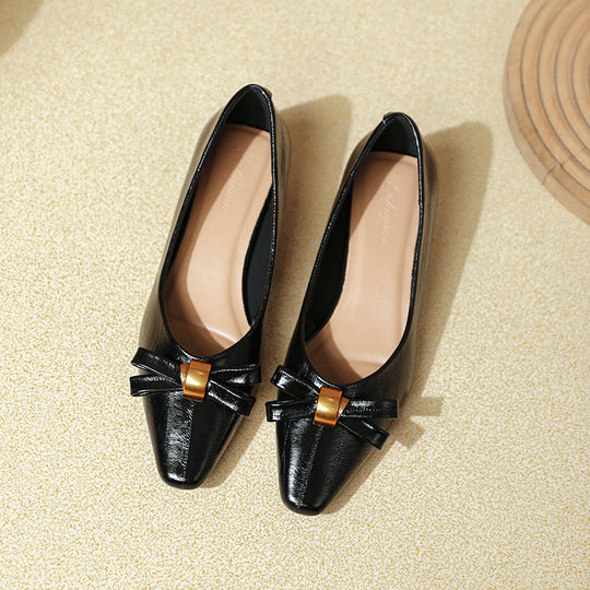Damen Ballerinas mit eleganter Schleifenapplikation EB