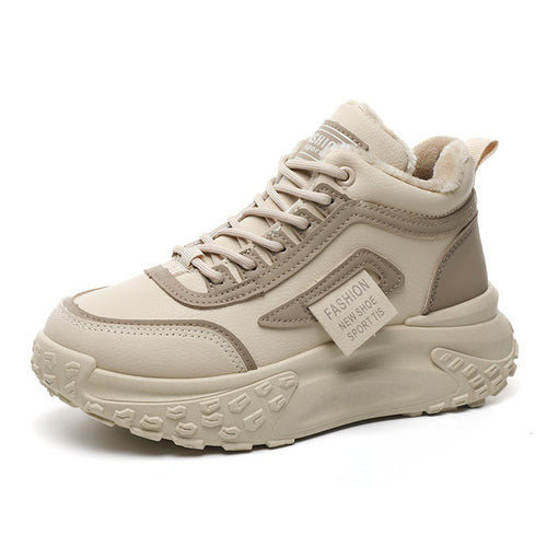 Damen High-Top Sport Sneakers mit warmem Innenfutter und rutschfester Sohle EB