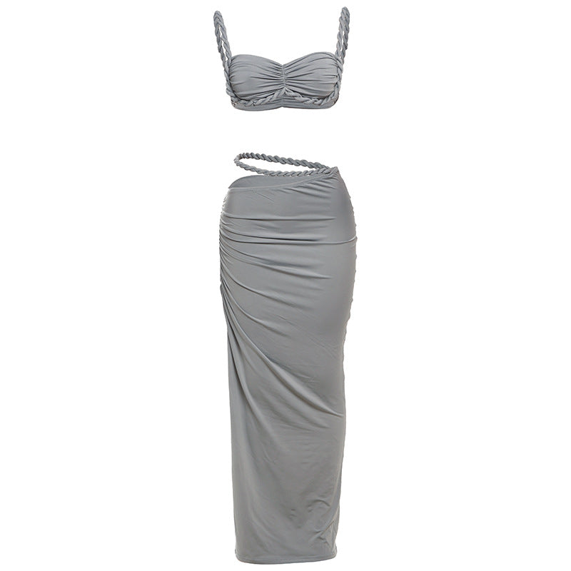 Damen Oberteil und Maxi Rock Set EB