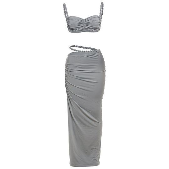 Damen Oberteil und Maxi Rock Set EB