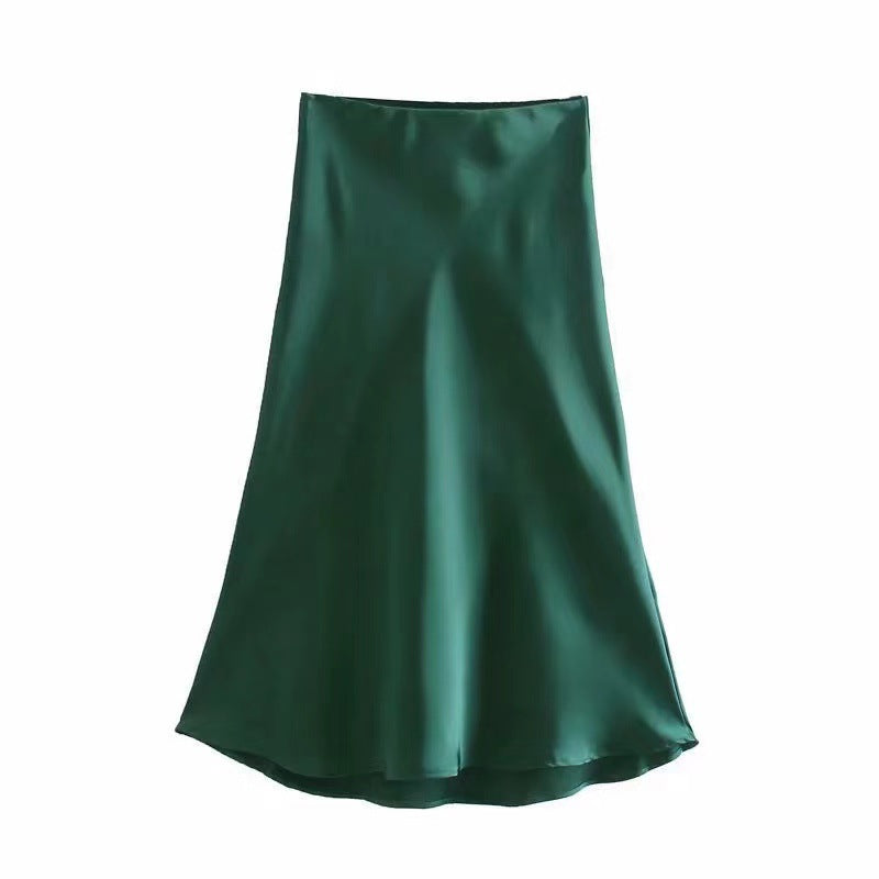 Damen Maxi-Rock aus fließendem Stoff mit elegantem Fall EB